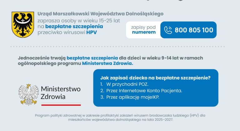 Bezpłatna profilaktyka HPV w&nbsp;Jeleniej Górze – kto może się zaszczepić i&nbsp;jak skorzystać z&nbsp;programu?